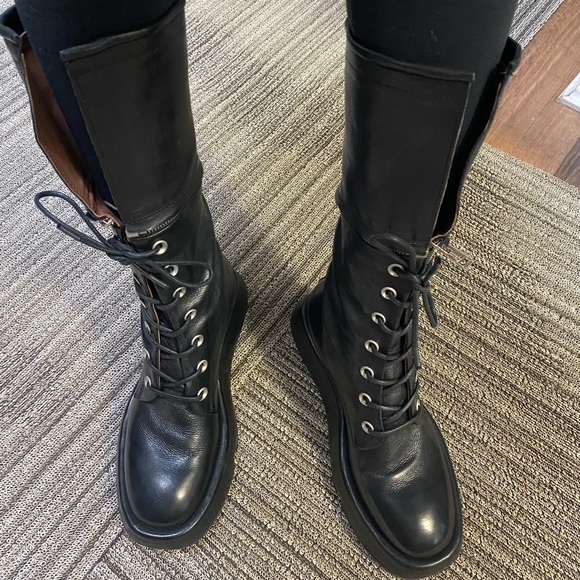 NEW AS98 37 6.5-7 NEW THIS SEASON FROM GERMANY NERO MID CALF CONVERTIBLE BOOT - Picture 5 of 11